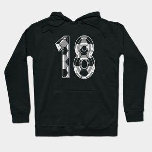 Soccer Number 18 Soccer Jersey #18 Soccer Mom Player Fan Hoodie